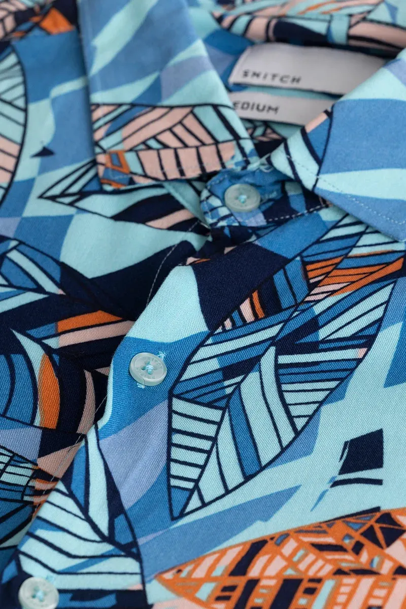 Abstractile Blue Shirt