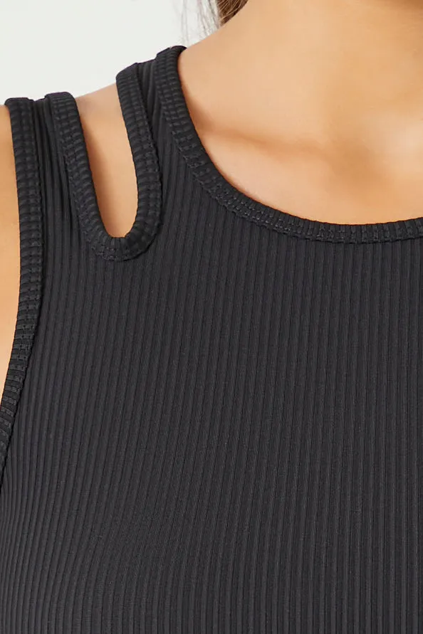 Active Cropped Cutout Tank Top