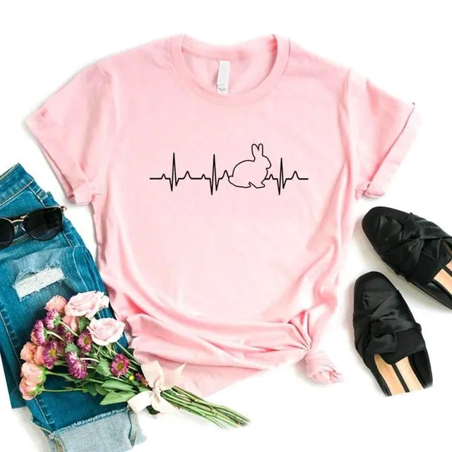 Adorable Bunny Heartbeat T-Shirt