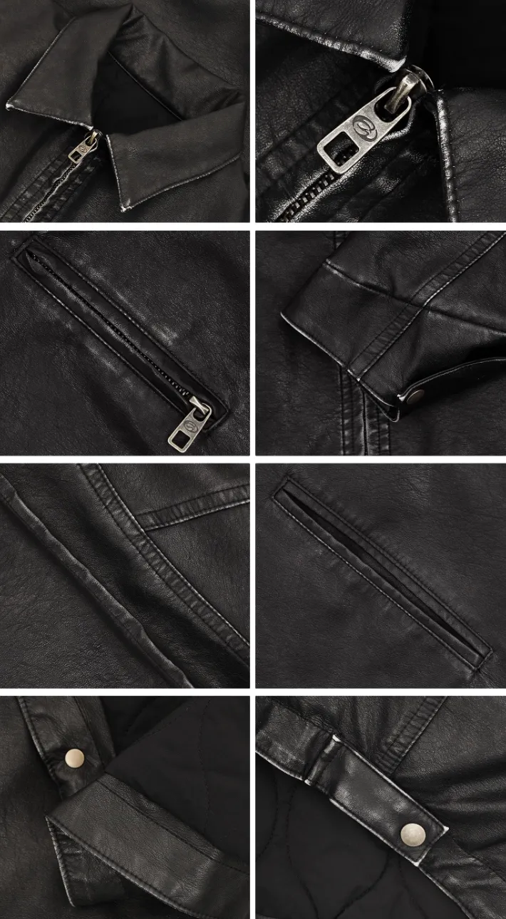 ANTIDOTE Distressed Leather Detroit Leather Jacket