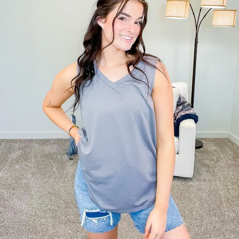 Athletic V Neck Tank Top