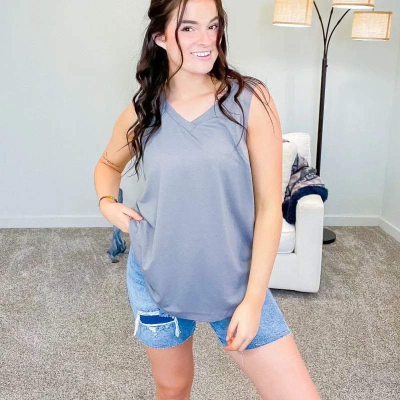 Athletic V Neck Tank Top