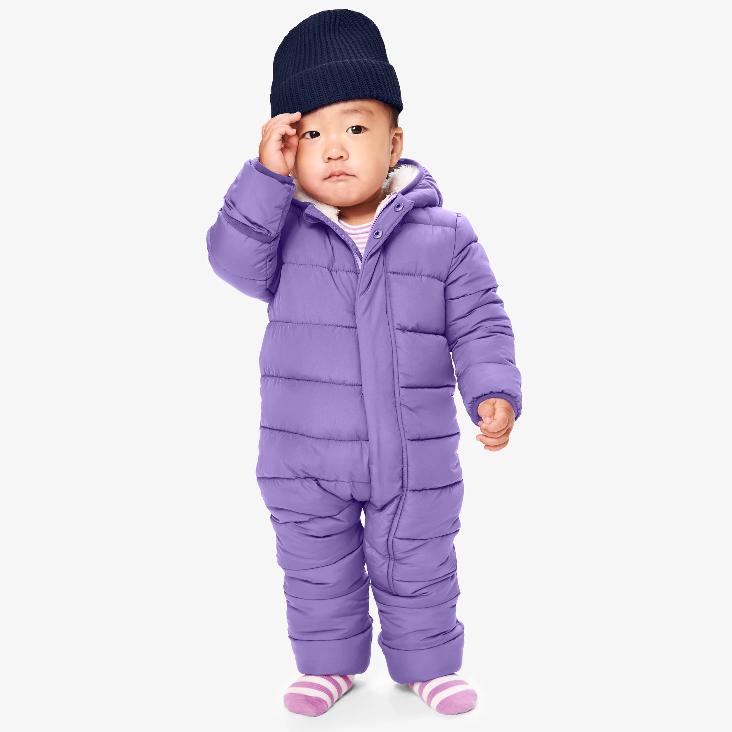 Baby parka puffer suit