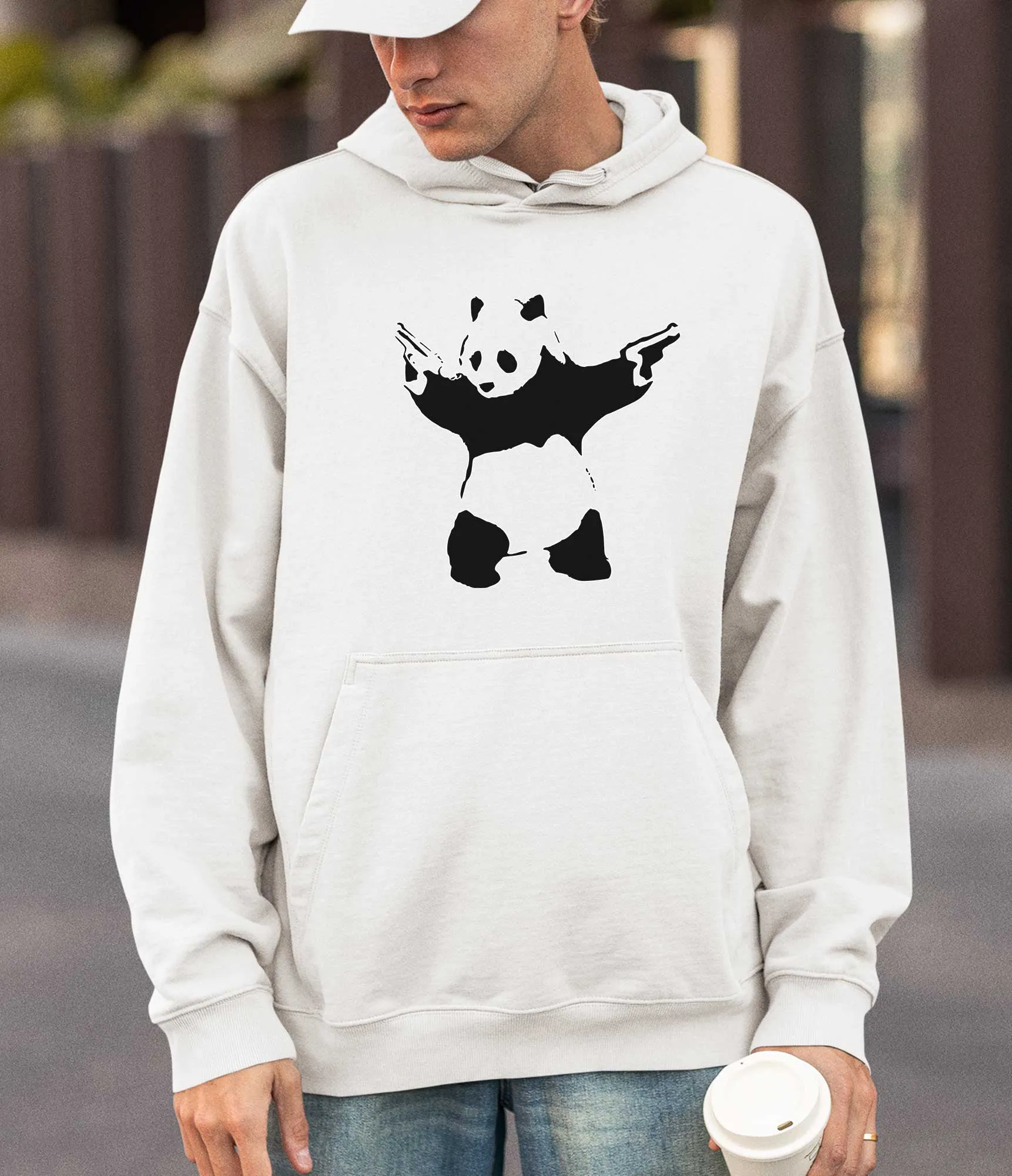 Banksy Hoodie -Panda with Guns