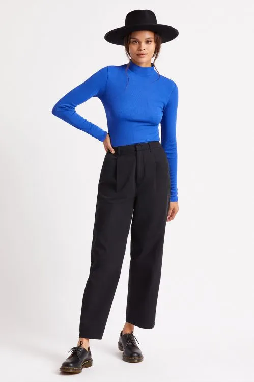 BRIXTON BLITZ L/S TURTLENECK - DAZZLING BLUE - 95% VISCOSE 5% SPANDEX