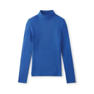 BRIXTON BLITZ L/S TURTLENECK - DAZZLING BLUE - 95% VISCOSE 5% SPANDEX