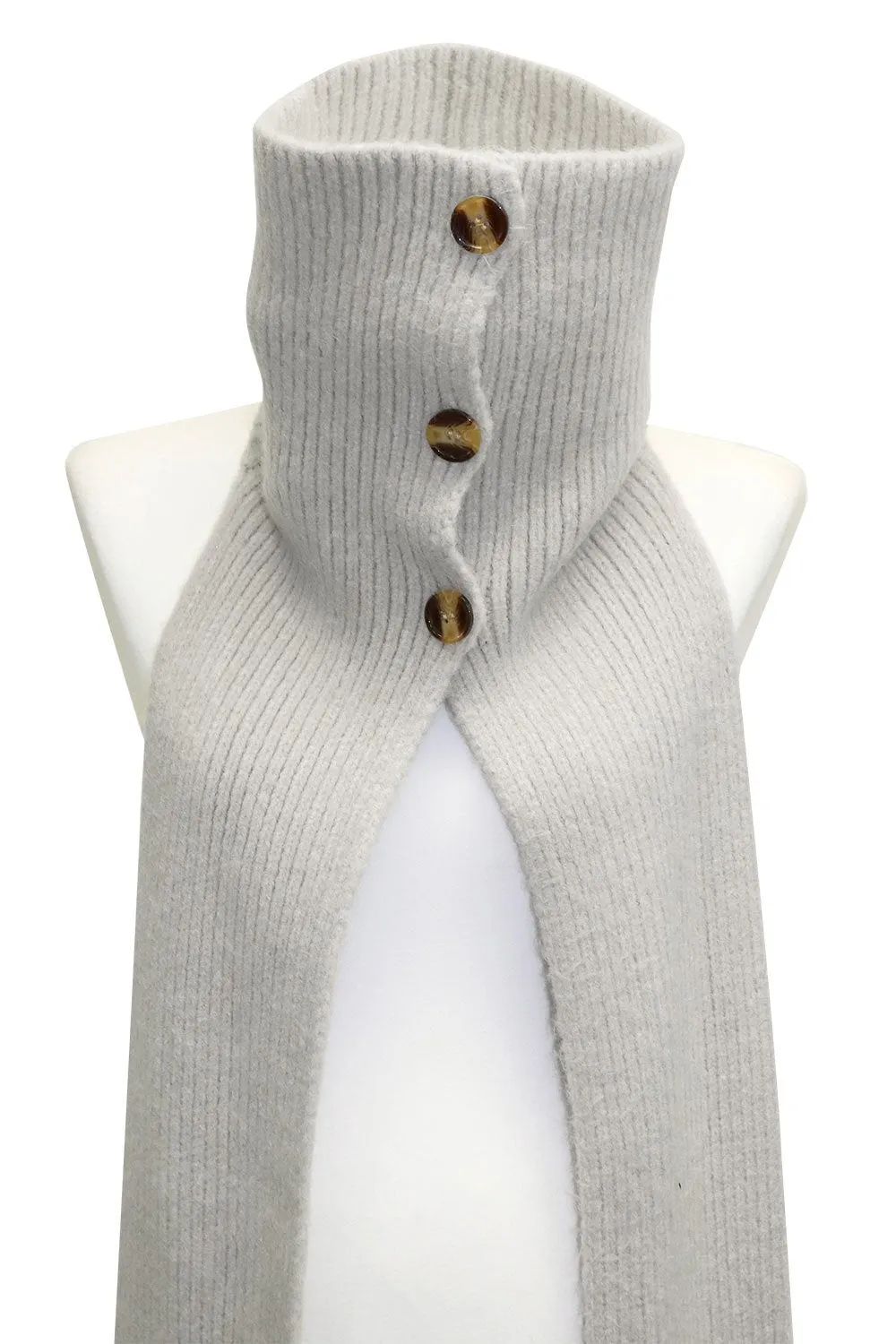 Button Turtleneck Warmer Muffler