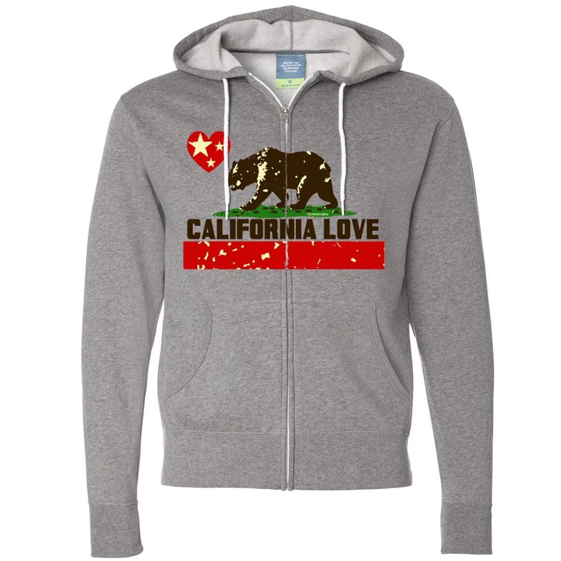 California Love Flag Zip-up Hoodie Asst Colors