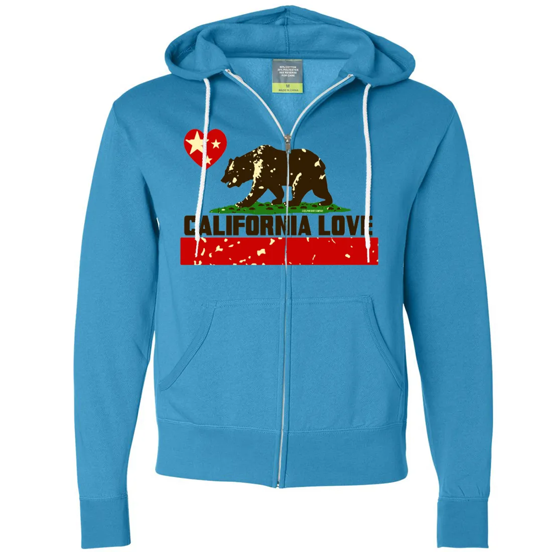 California Love Flag Zip-up Hoodie Asst Colors