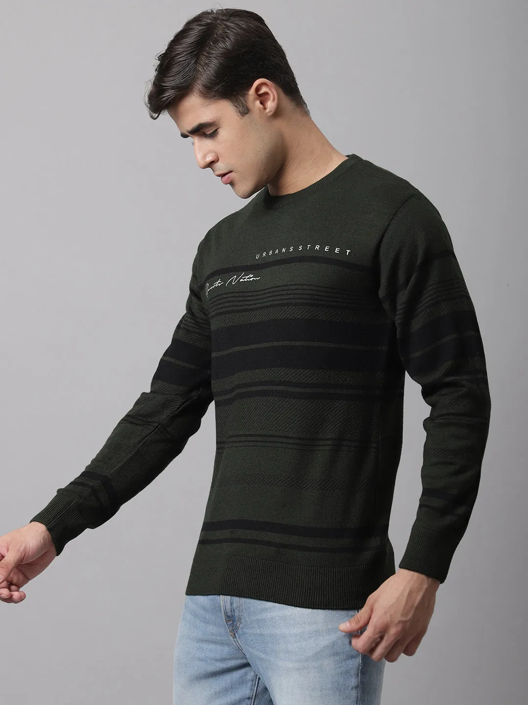 Cantabil  Men Olive Sweater