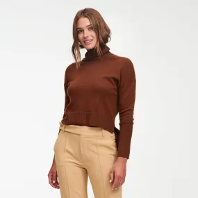 Cashmere High-Low Turtleneck