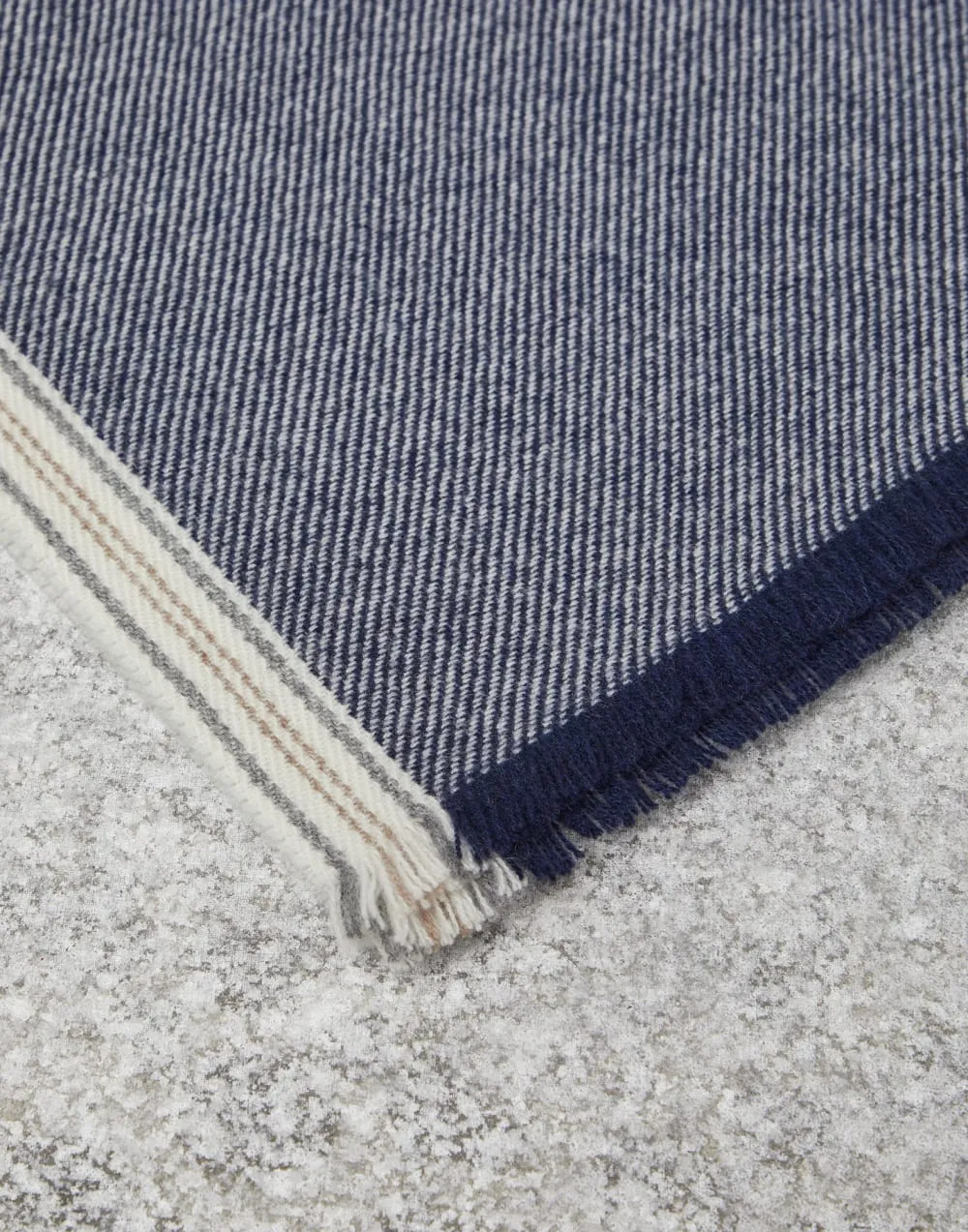 Cashmere Scarf | Denim Stripe