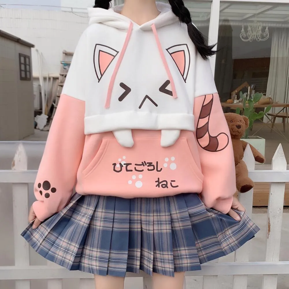 Cat Cotton Hoodie AD12736