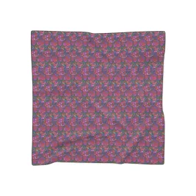 Chiffon Scarf - Purple Roses