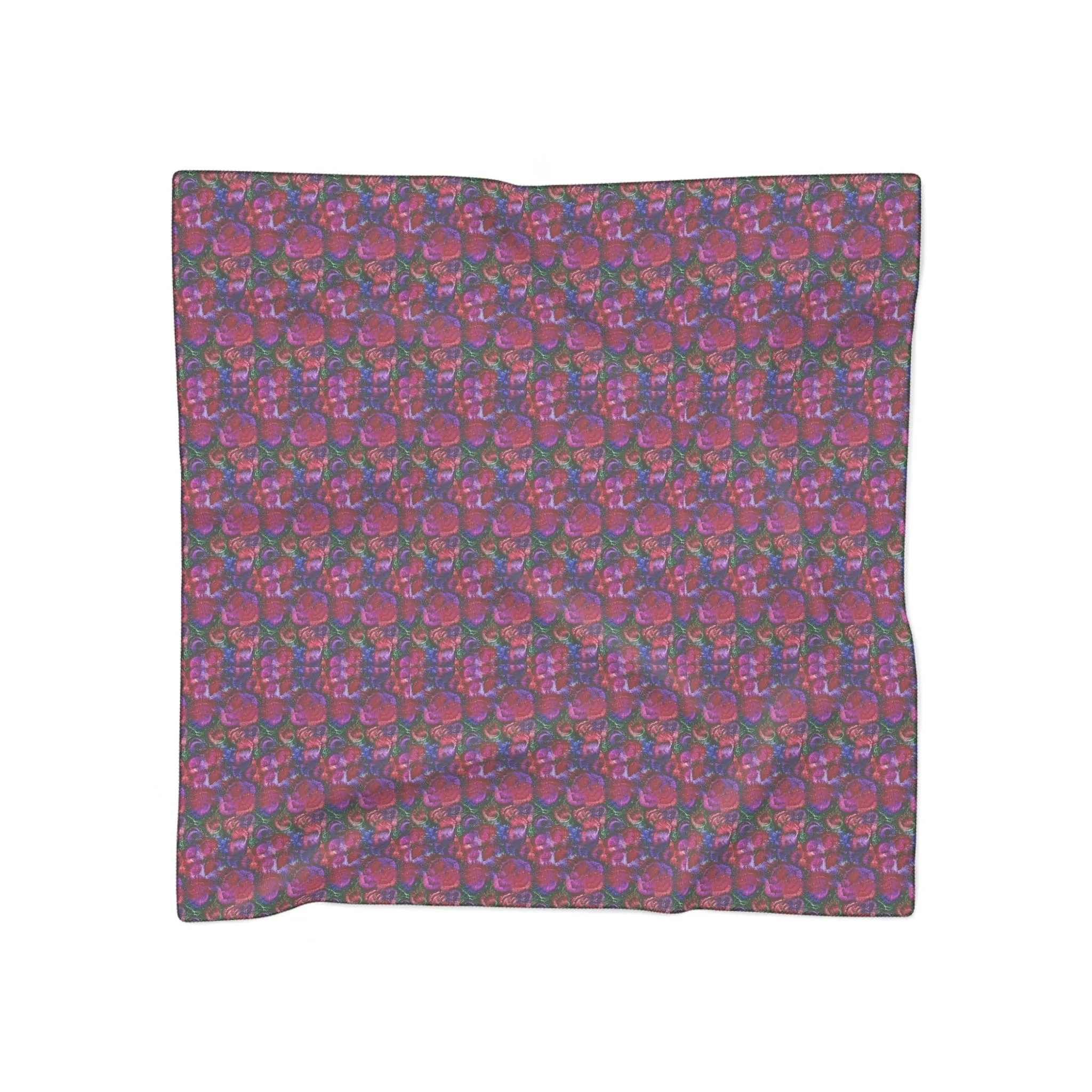 Chiffon Scarf - Purple Roses