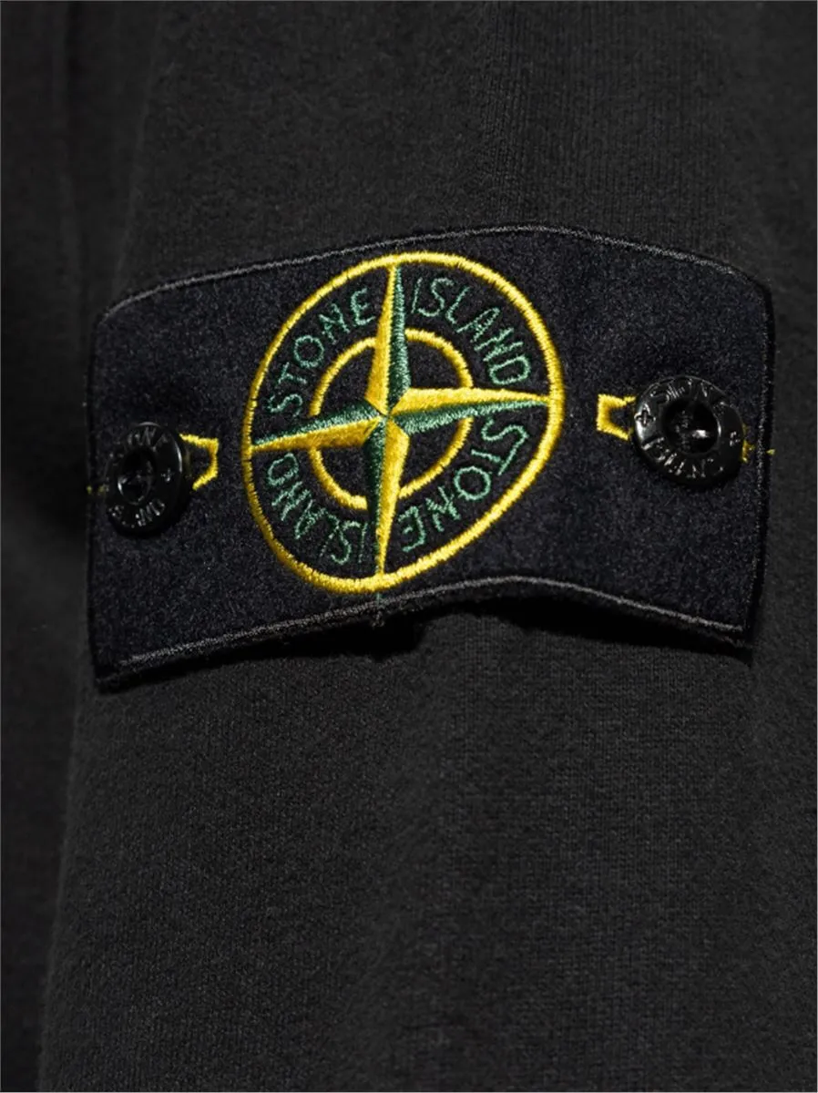 COMPASS-BADGE COTTON HOODIE