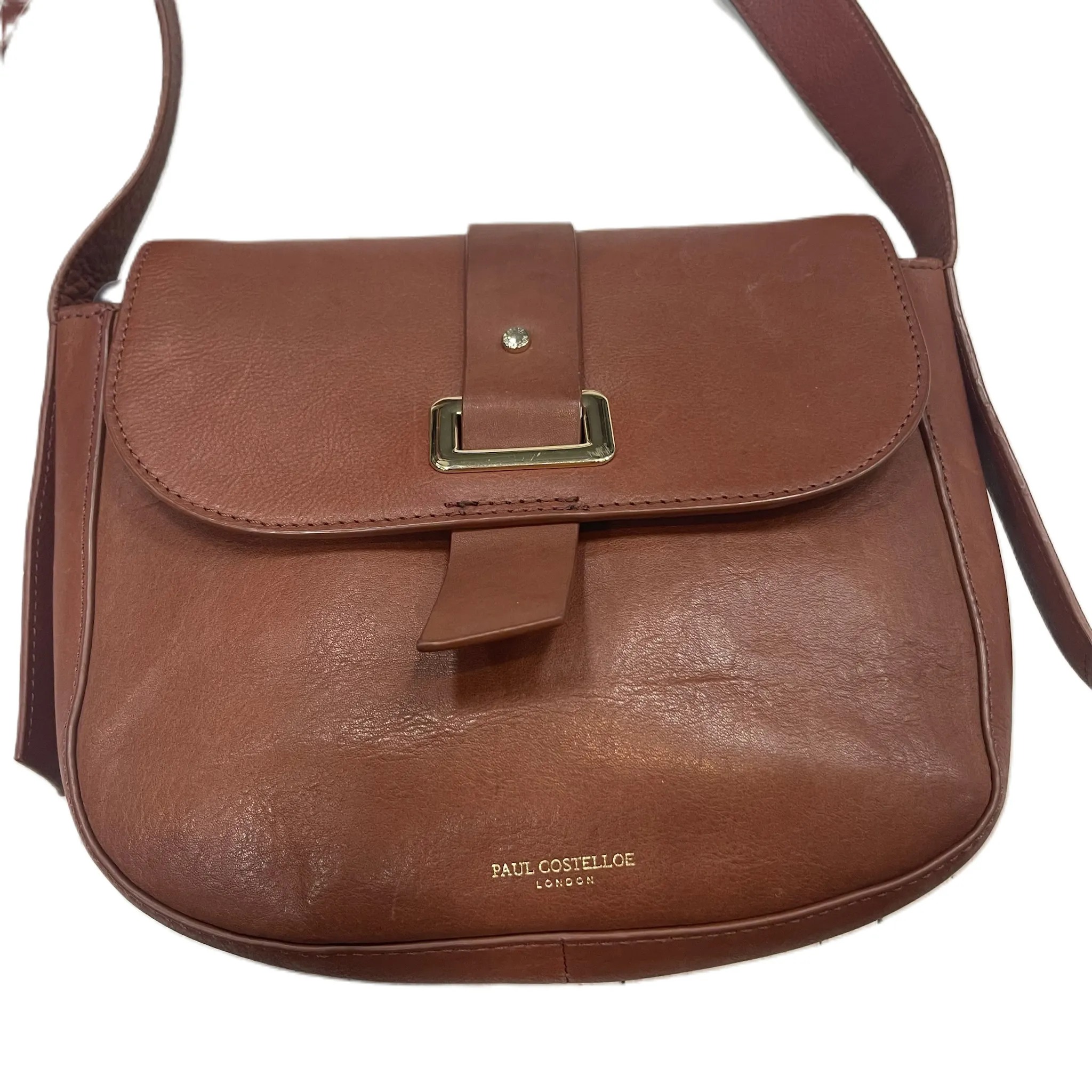 Crossbody Leather By Clothes Mentor, Size: Medium