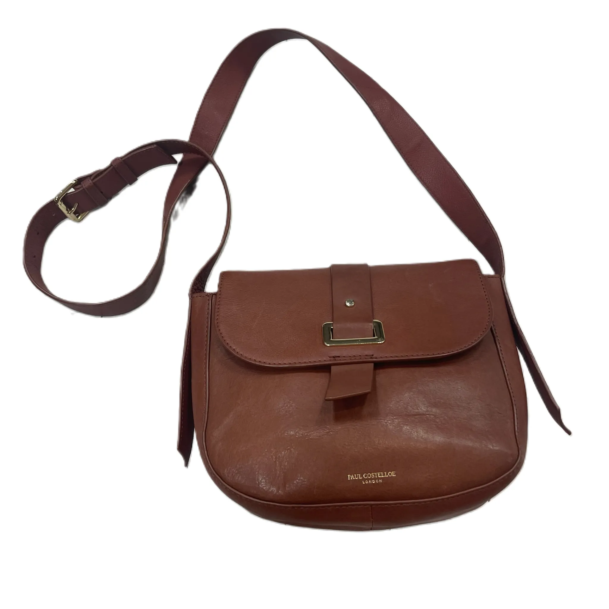 Crossbody Leather By Clothes Mentor, Size: Medium