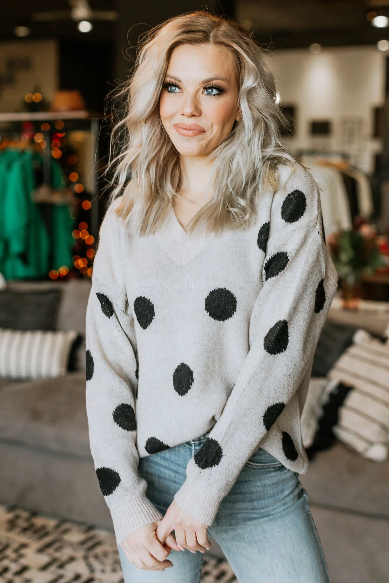 Cruella Polka Dot Sweater