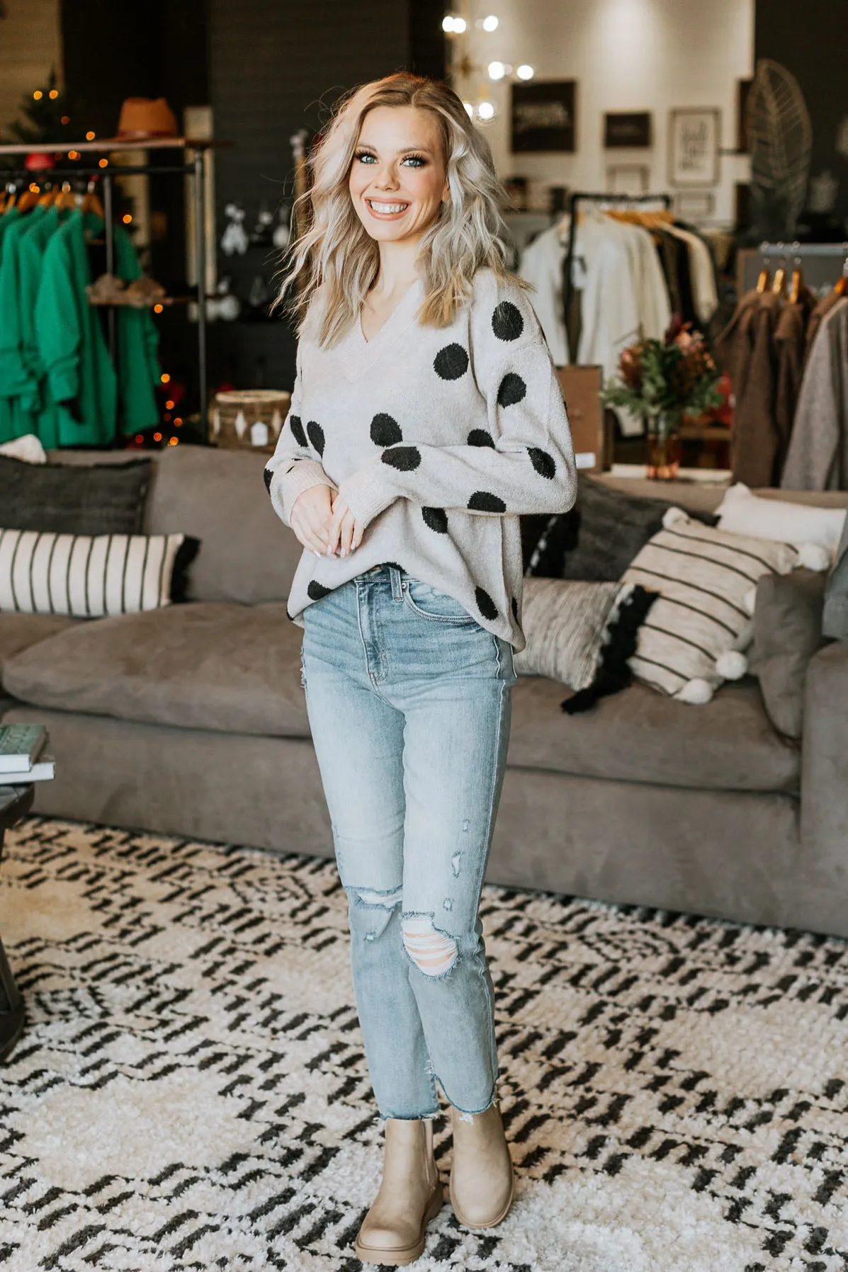 Cruella Polka Dot Sweater