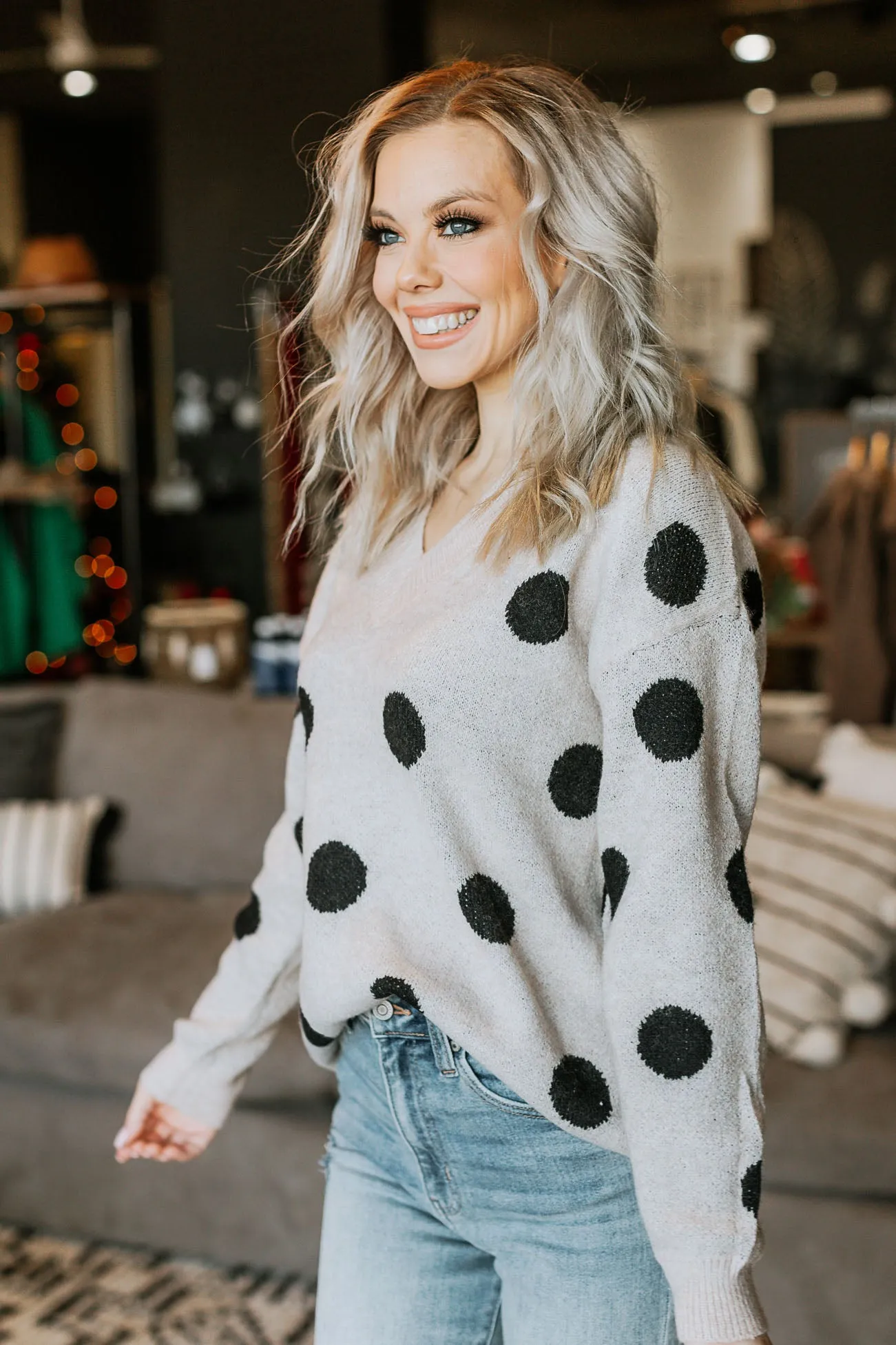 Cruella Polka Dot Sweater