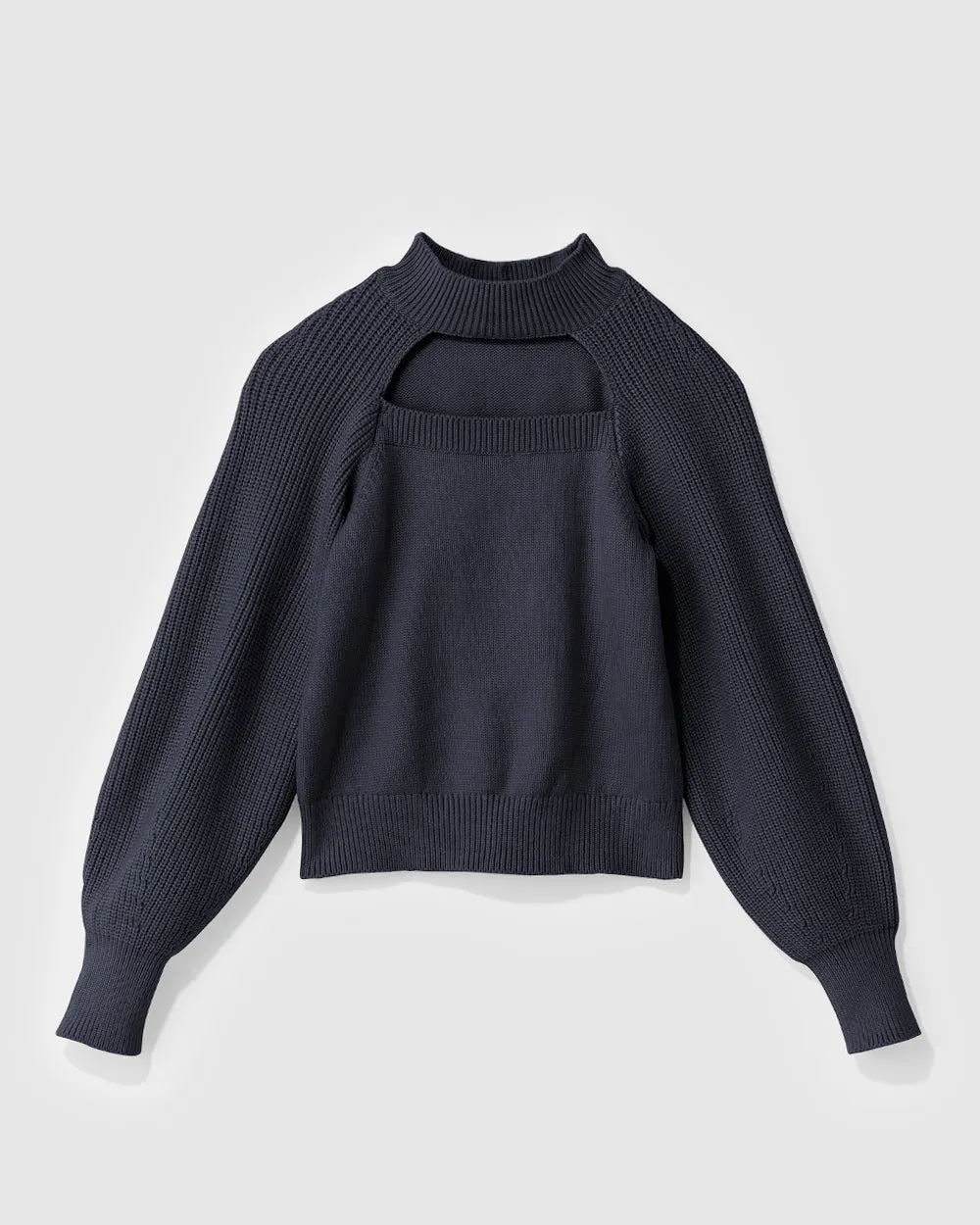 Dark Navy Void Turtleneck Top