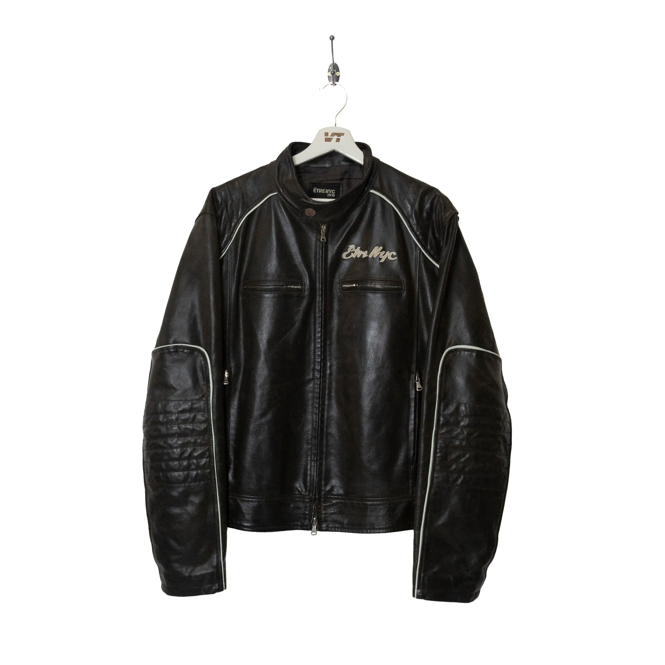 Etro Contrast Detailed Washed Leather Jacket