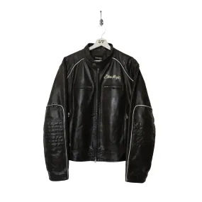 Etro Contrast Detailed Washed Leather Jacket