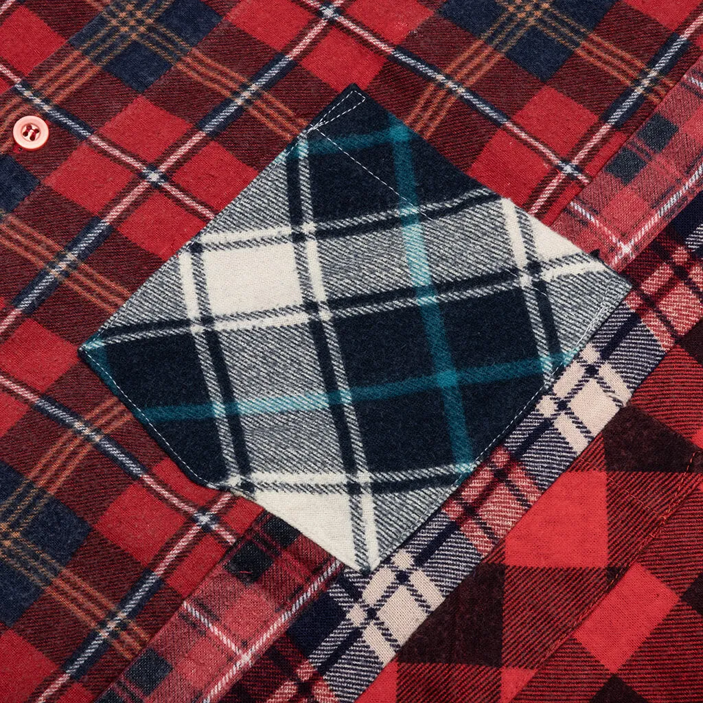 Flannel Shirt 7 Cuts Wide Shirt - Assorted