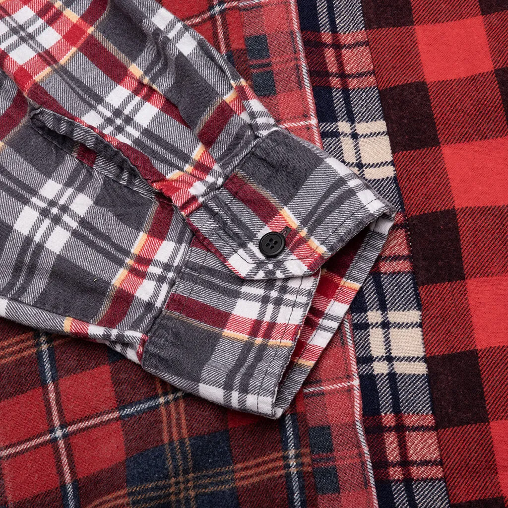 Flannel Shirt 7 Cuts Wide Shirt - Assorted