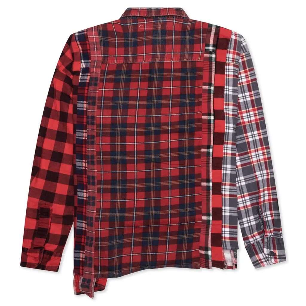 Flannel Shirt 7 Cuts Wide Shirt - Assorted