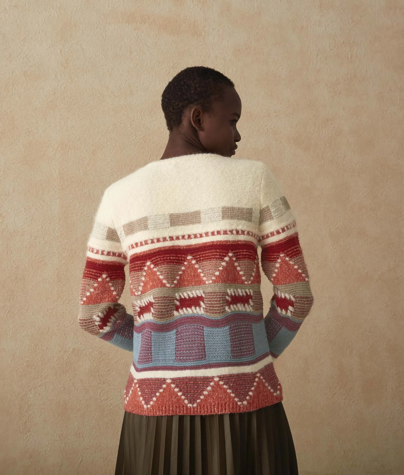 Geometric Intarsia Sweater