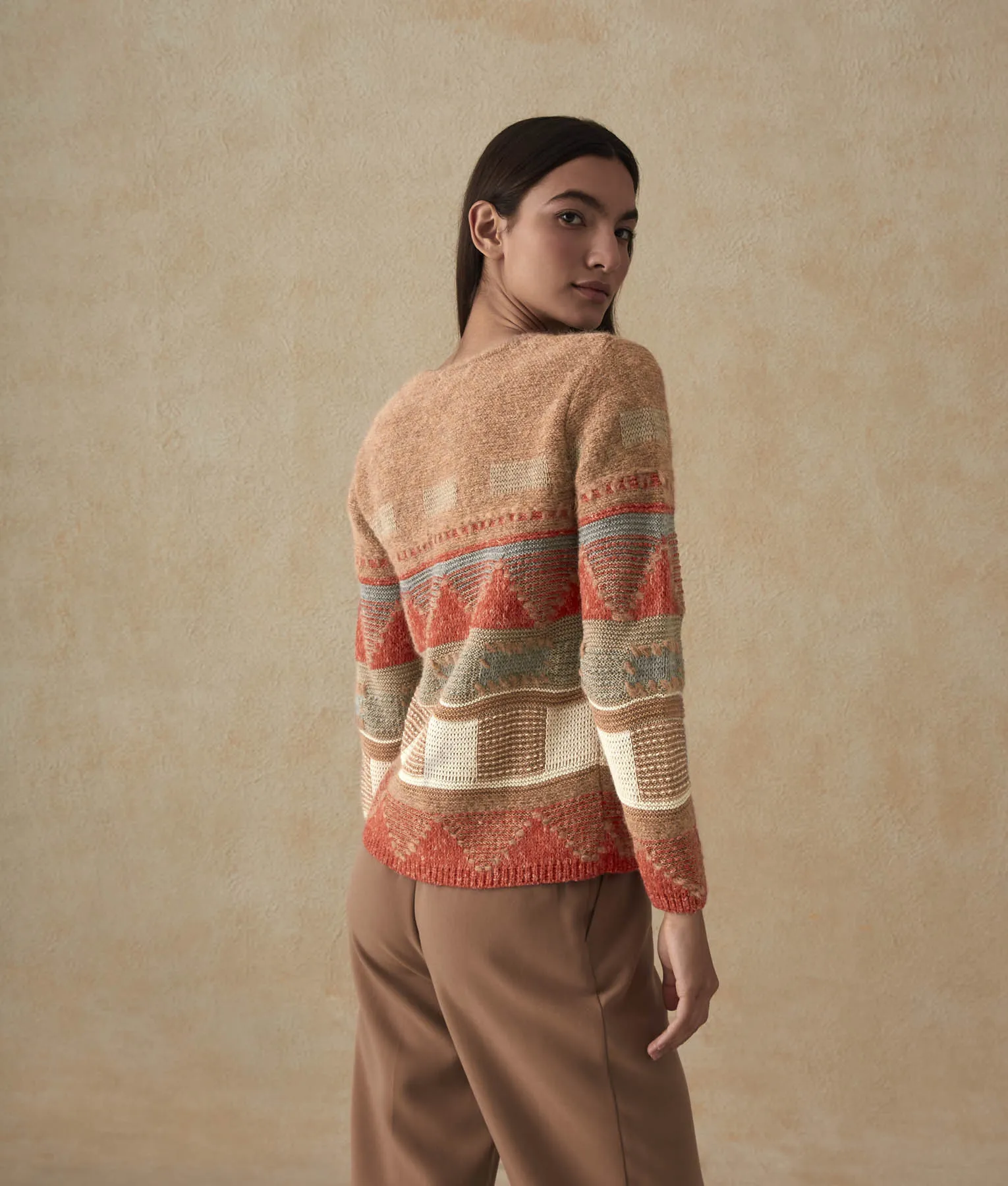 Geometric Intarsia Sweater