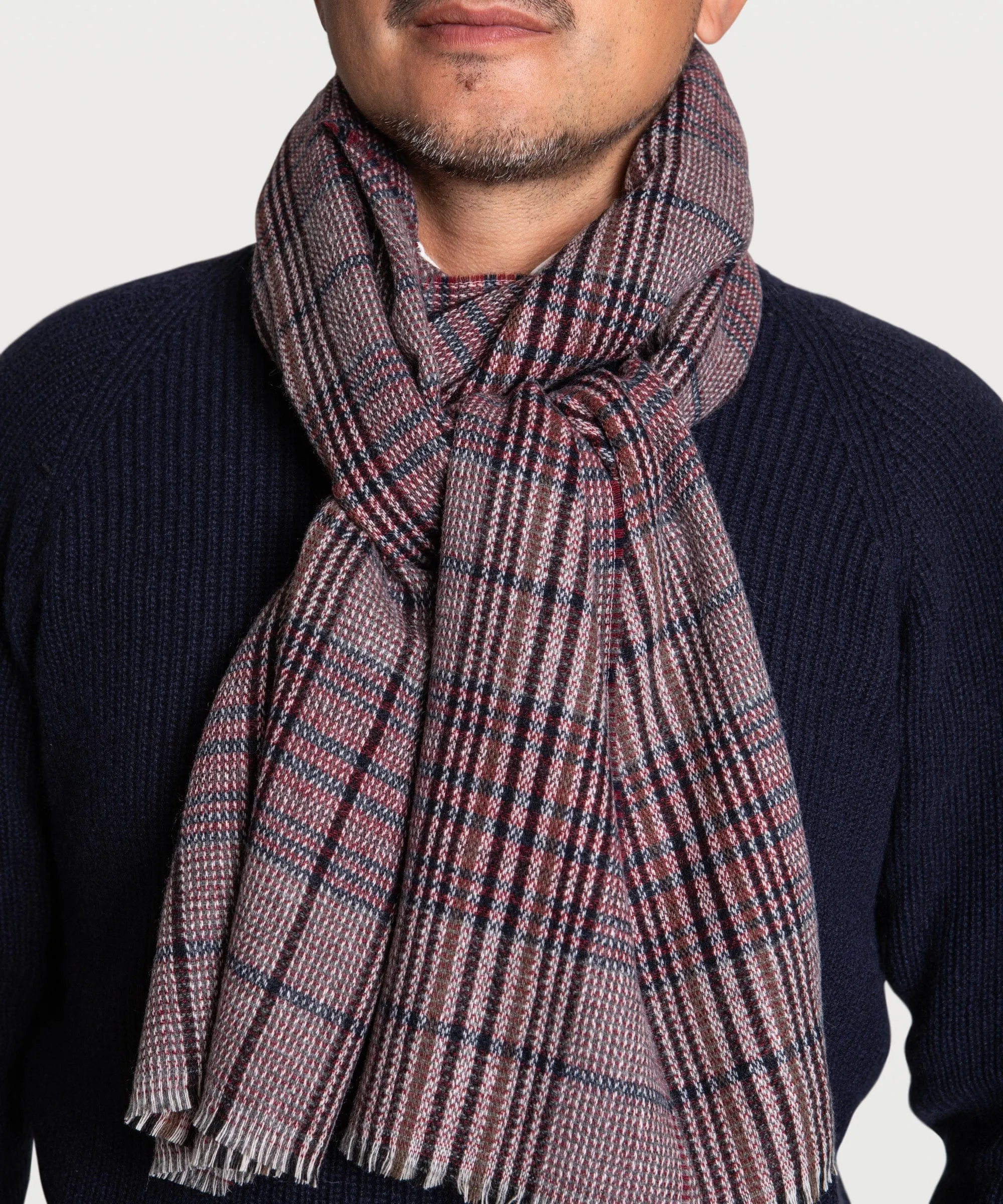 Glen Check Cashmere Scarf