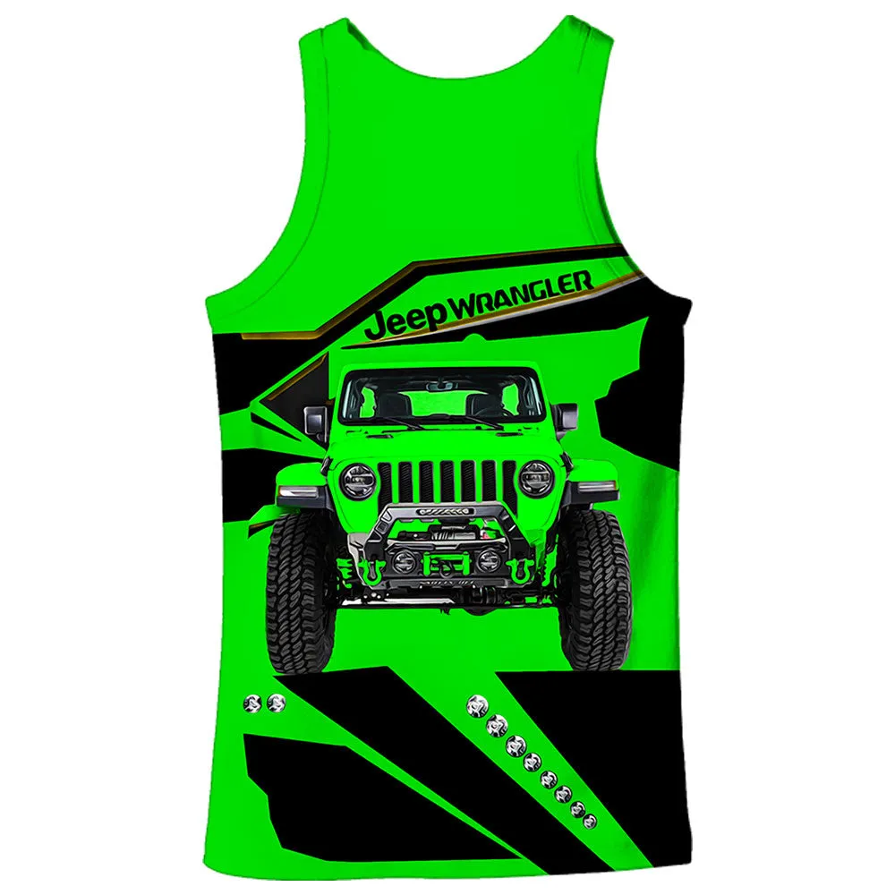 Green Jeep Wrangler - Tank top