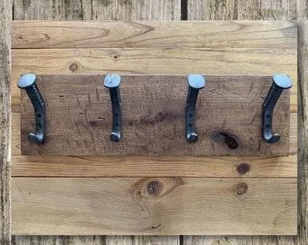 Handcrafted Rustic Farmhouse Wooden Hat Rack - Choose your Size