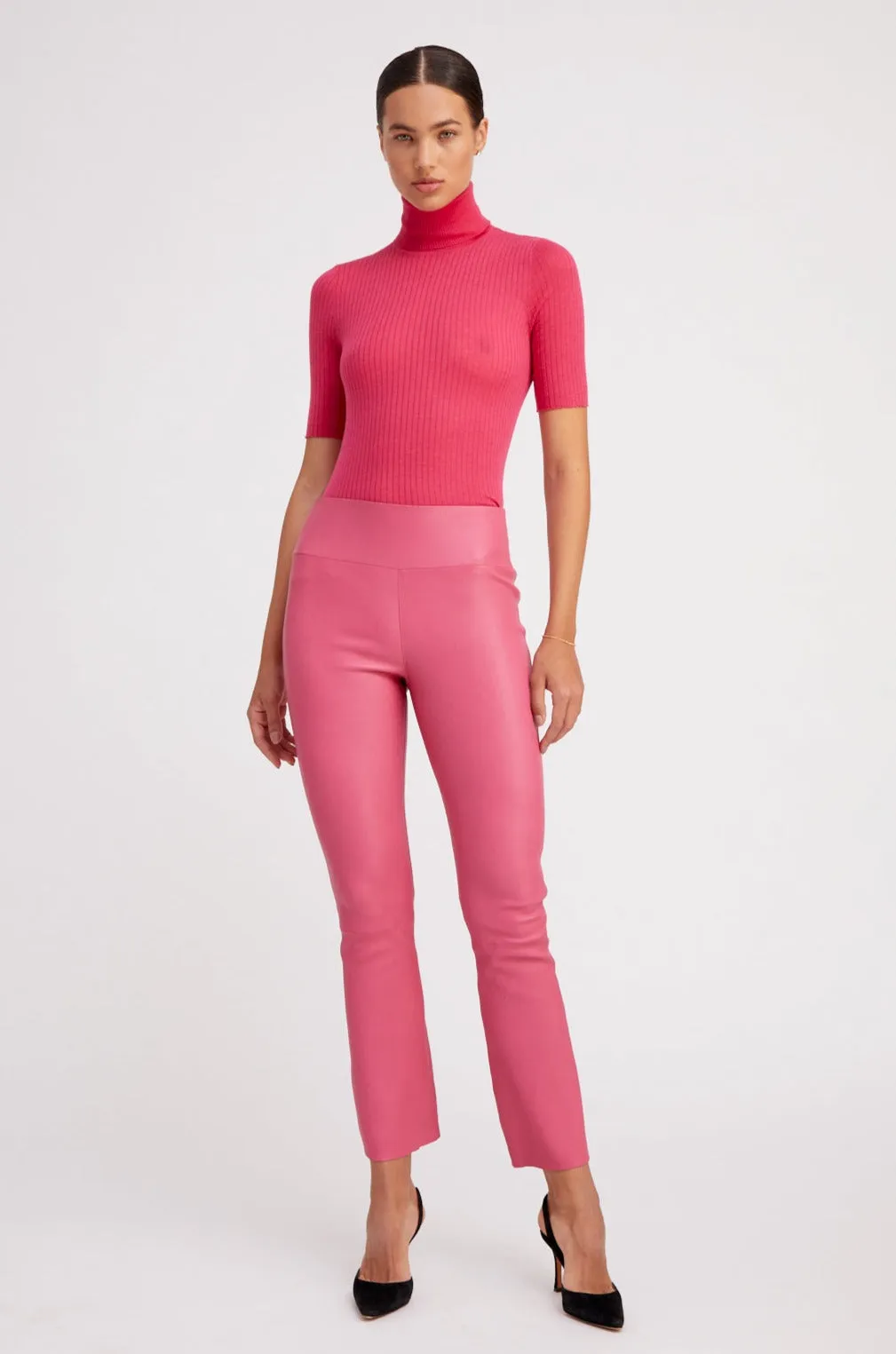 Hot Pink Cashmere Turtleneck