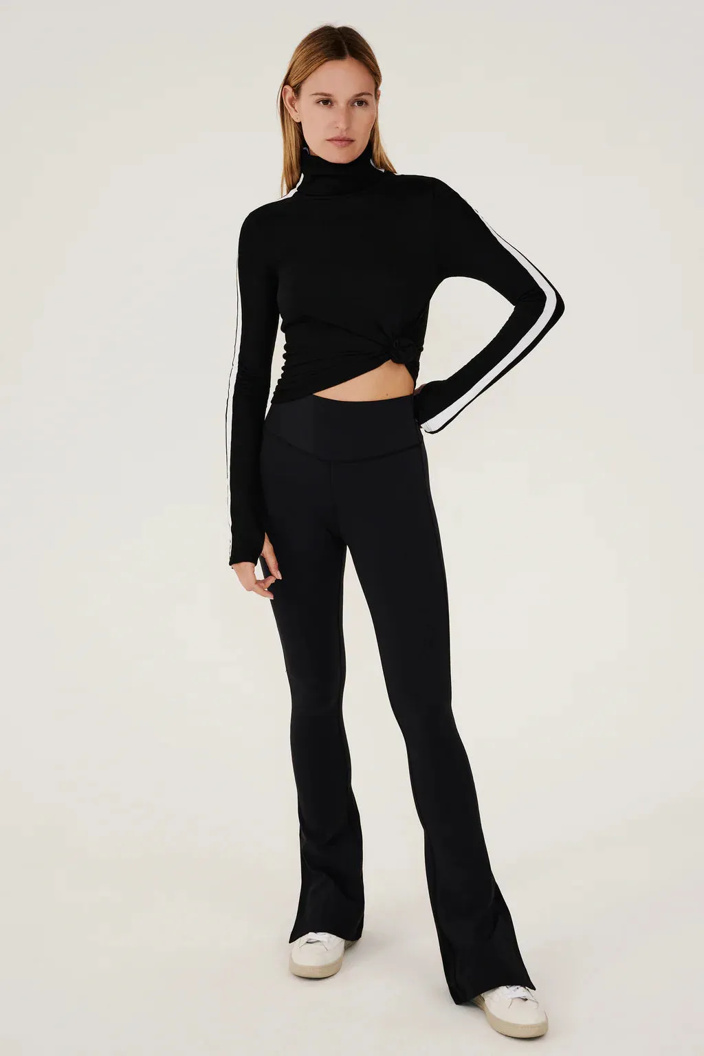 Jackson Rib Turtleneck Black & White