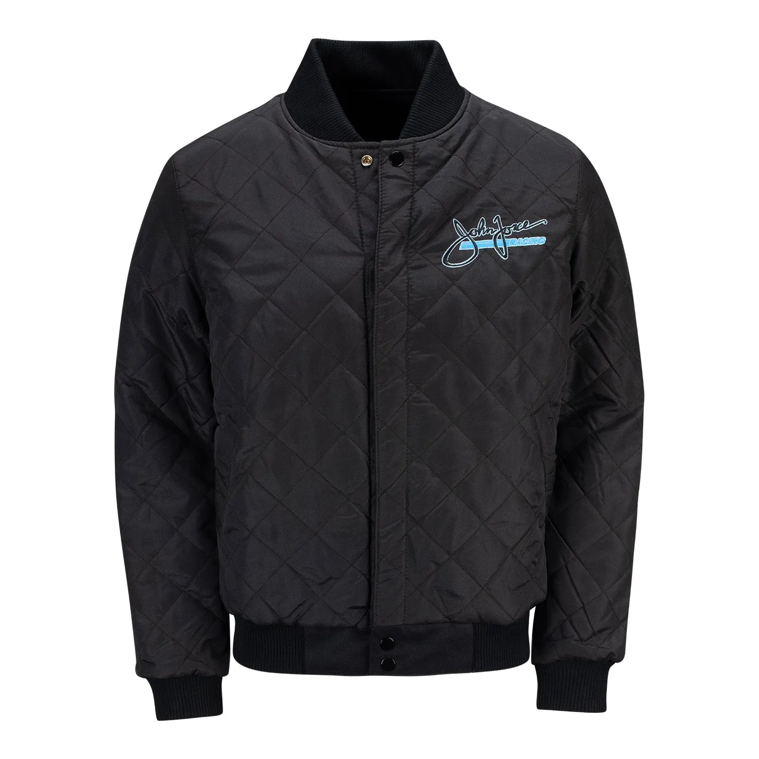 Mens Premium Reversible Leather Jacket by John Force Racing - Stylish & Versatile Outerwear