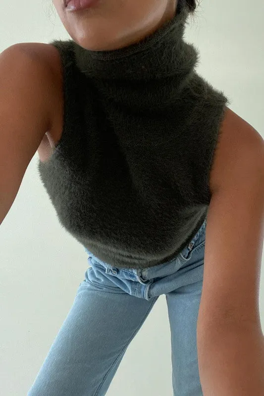 Knit Turtleneck Tank