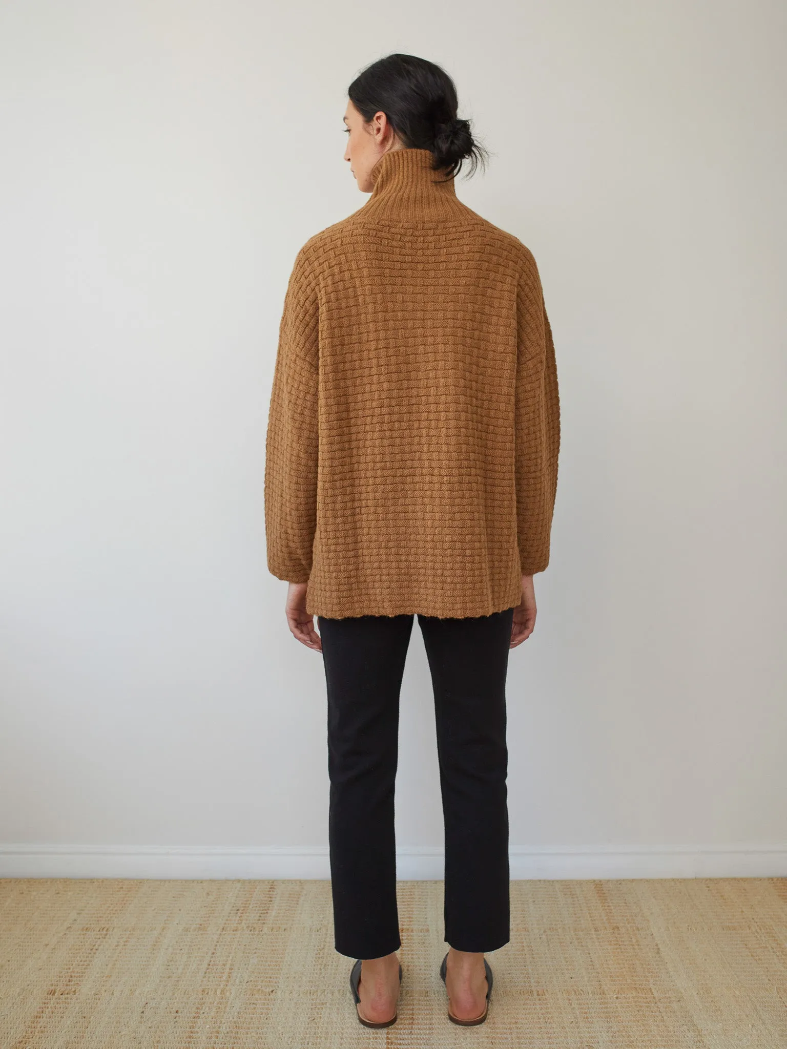 Lattice Turtleneck in Fawn