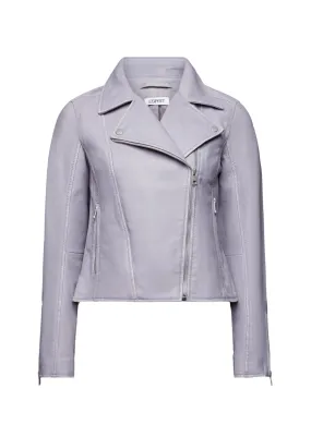 Leather Biker Jacket Lavender