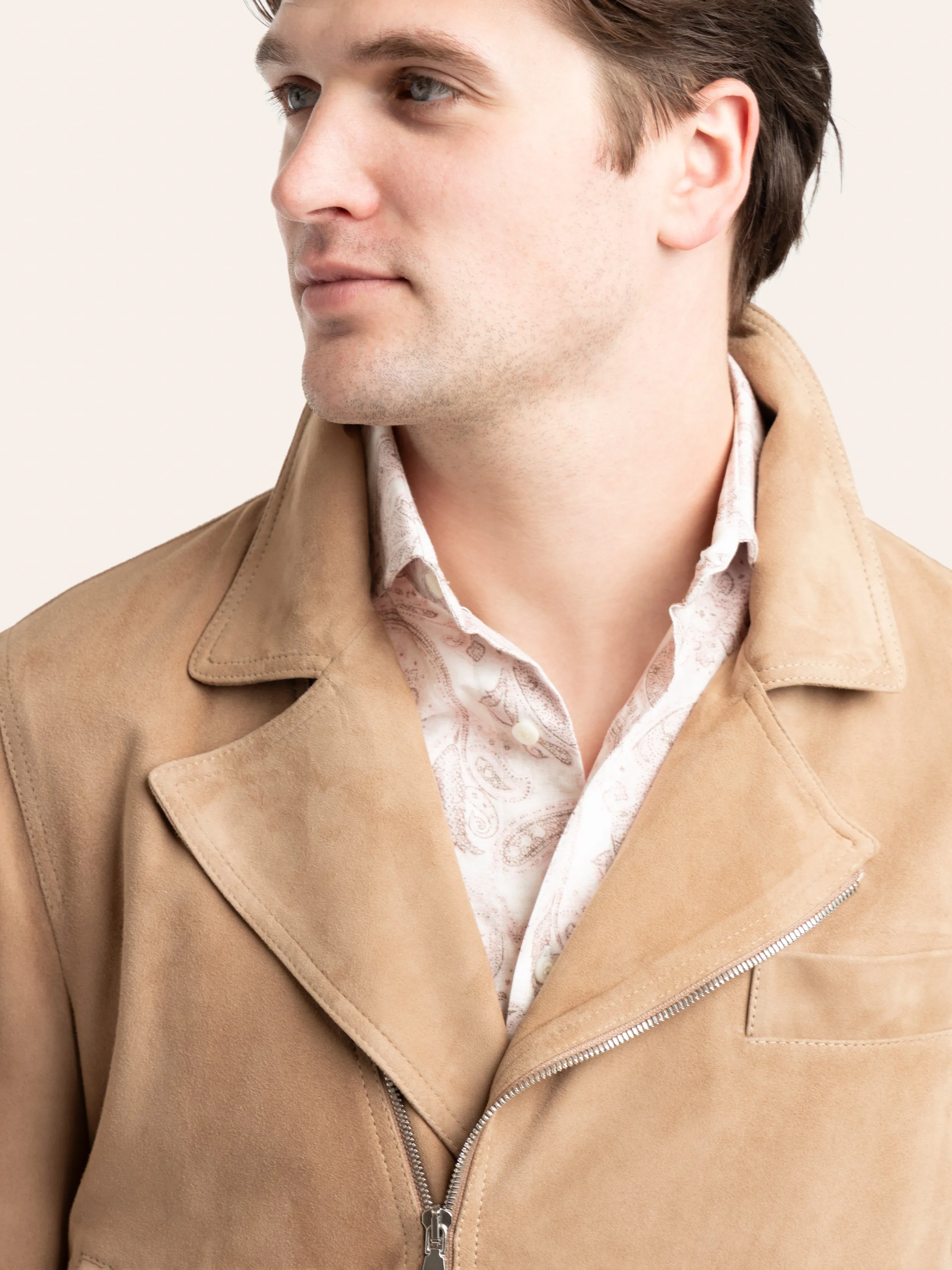 Light Brown Biker Leather Jacket