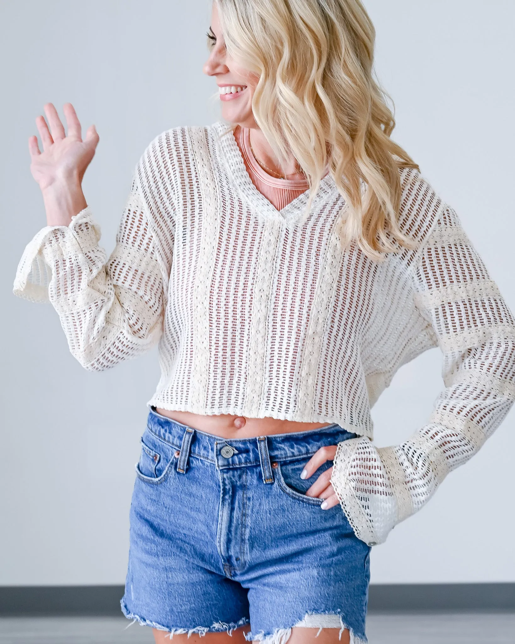 Lively Lace Thin Sweater