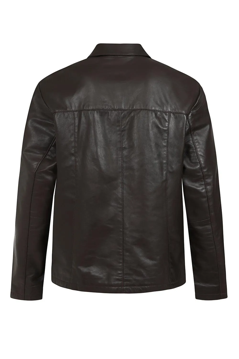 Men's Brown Classic Real Leather Jacket for Every Occasion - 'ANDREW'