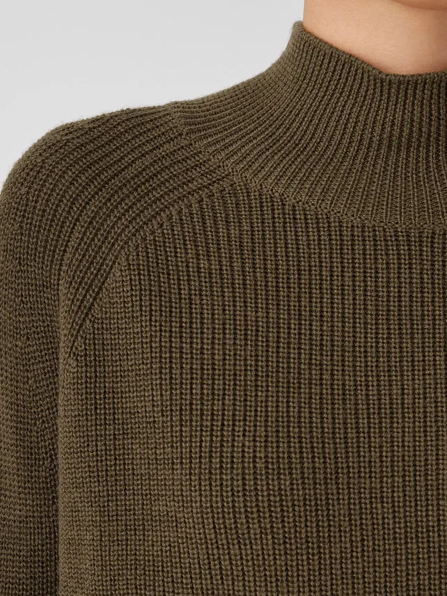 MERINO CROPPED TURTLENECK TOP