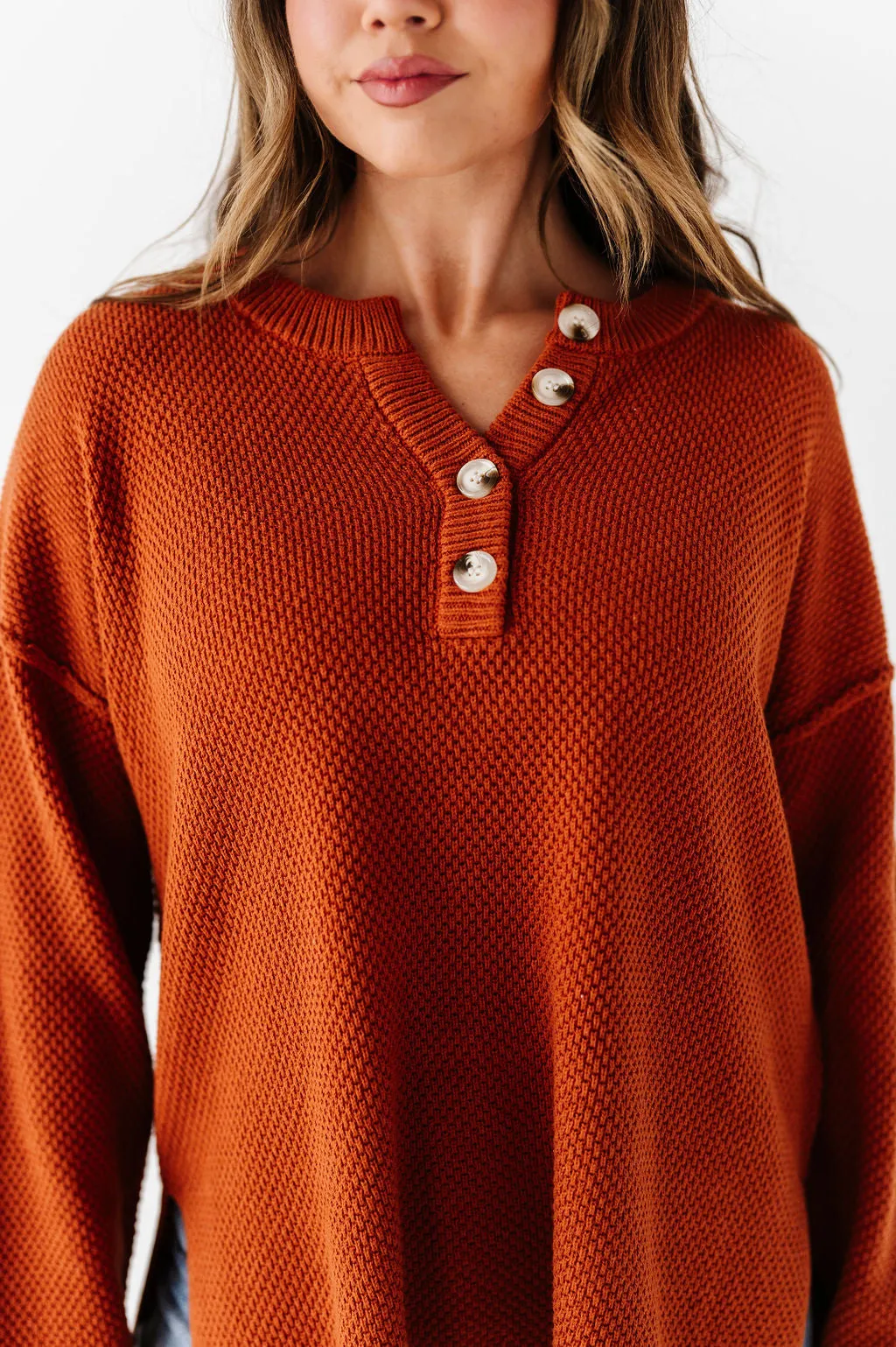 Minnie Henley Sweater in Rust