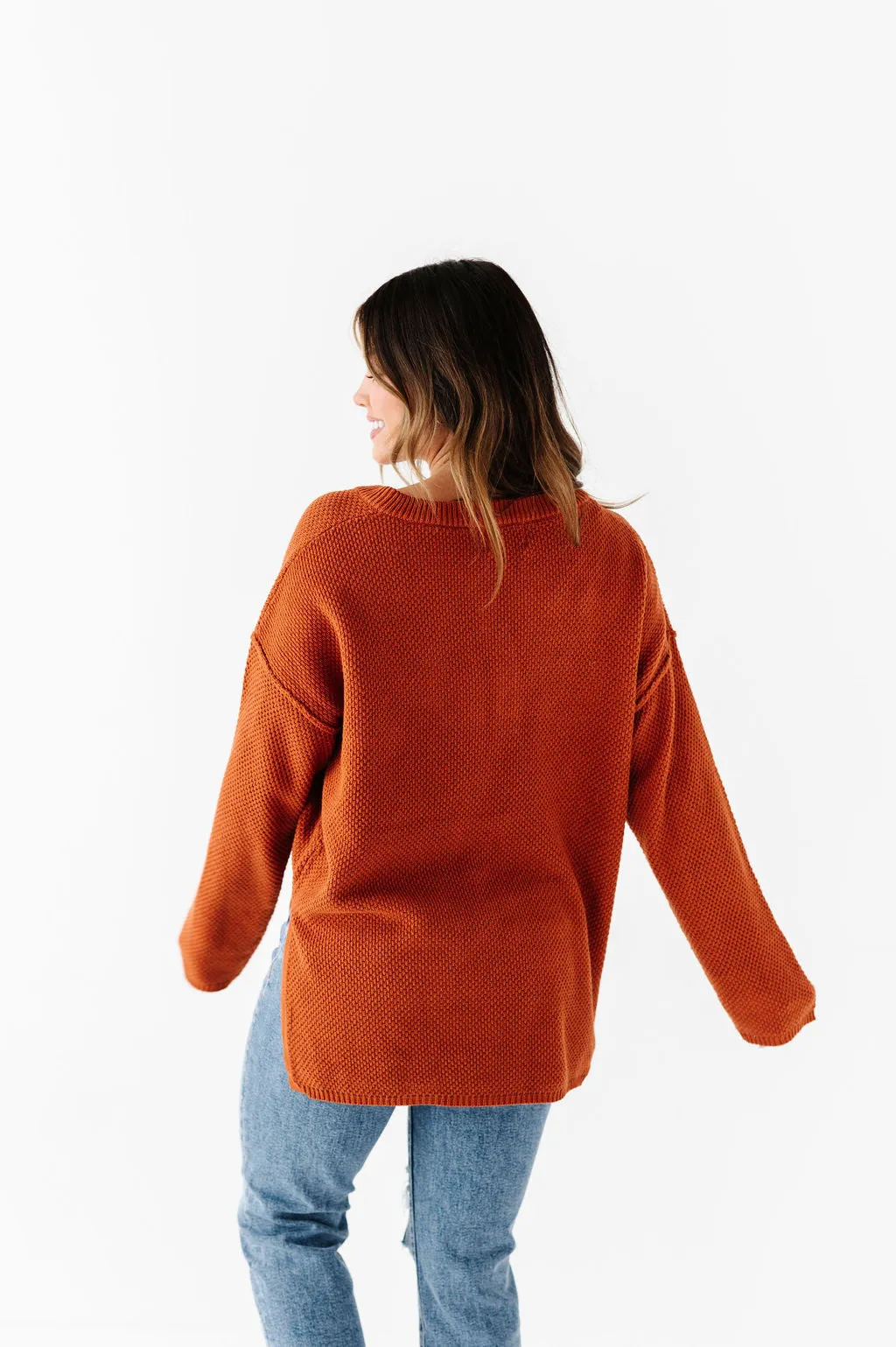 Minnie Henley Sweater in Rust