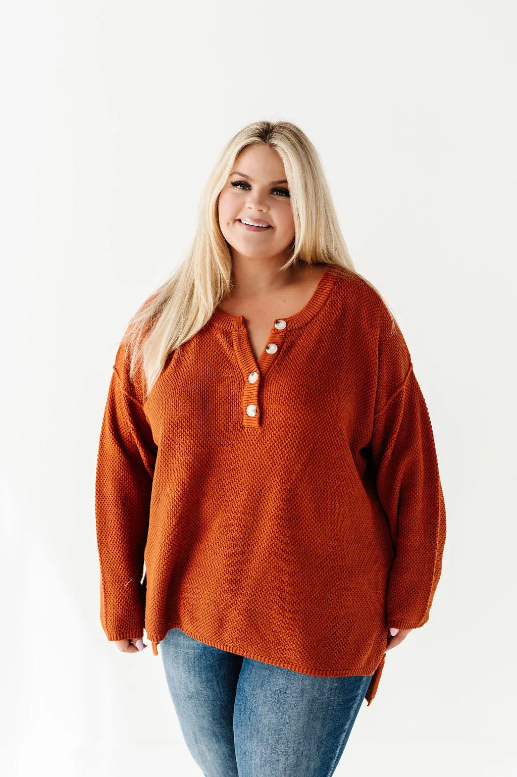 Minnie Henley Sweater in Rust