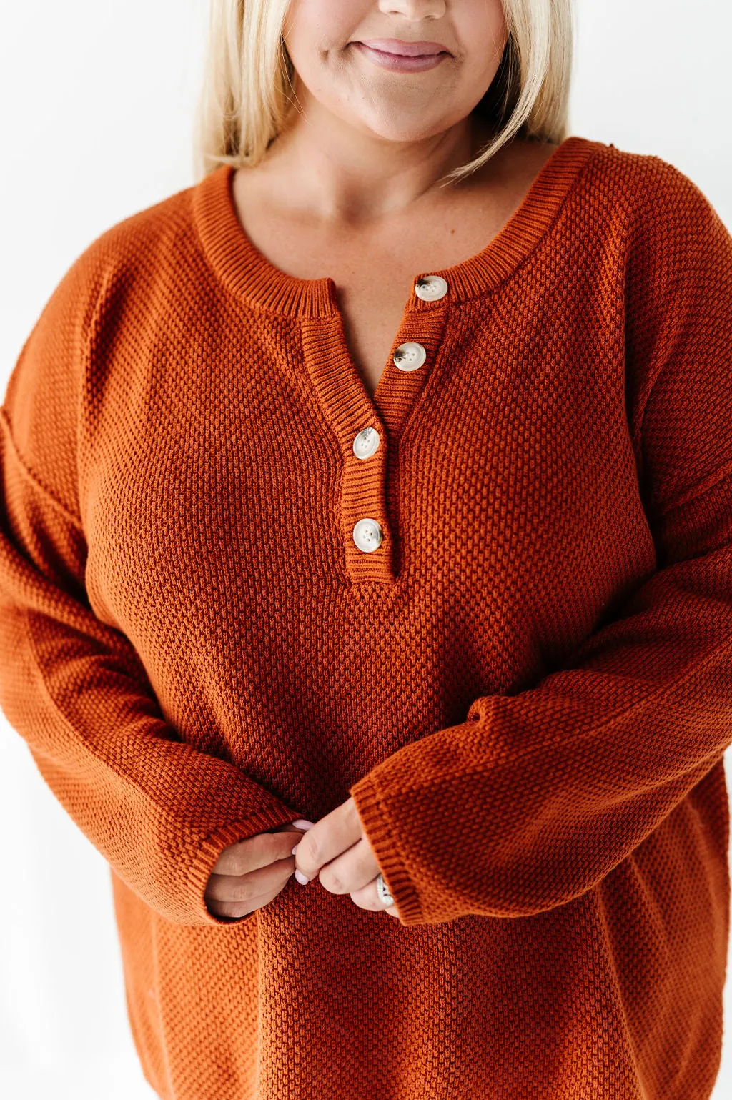 Minnie Henley Sweater in Rust